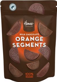 HAMES Milk Chocolate Orange Segments 100g
