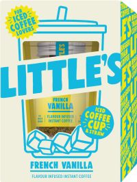 LITTLE'S Iced Coffee Gift Set with Coffee Cup - French Vanilla 50g