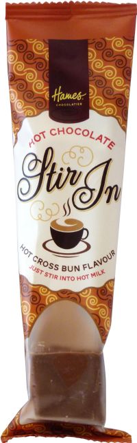 HAMES Stir In Hot Chocolate Spoon - Hot Cross Bun Flavour 35g