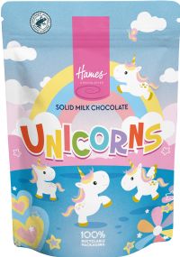 HAMES Solid Milk Chocolate Unicorns - Pouch 100g