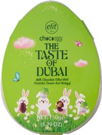 ELIT The Taste of Dubai Milk Chocolate Eggs - Egg Shaped Box 150g
