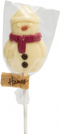 HAMES White Chocolate Snowman Lollipop 25g