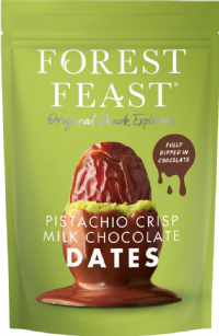 FOREST FEAST Pistachio Crisp Milk Chocolate Dates 120g