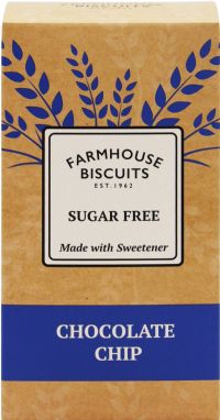 FARMHOUSE BISCUITS Sugar Free Choc Chip Cookies 150g