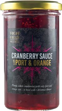 HIGHFIELD PRESERVES Cranberry Sauce with Port & Orange 270g