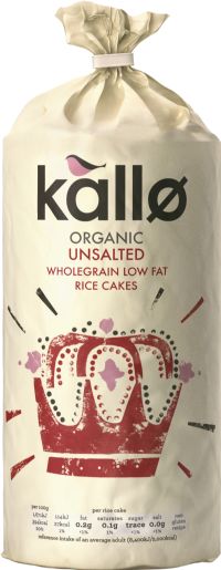 KALLO Thick Slice Rice Cakes - Unsalted 130g